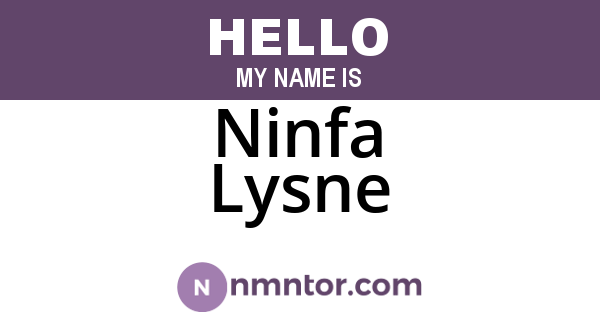Ninfa Lysne