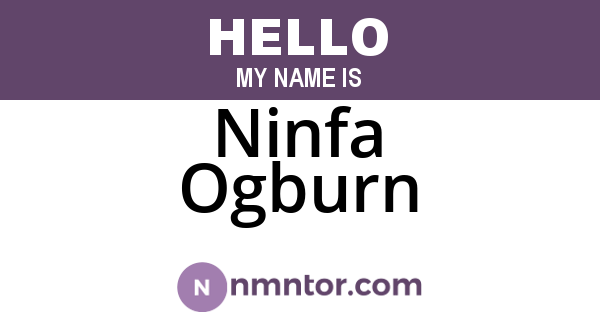 Ninfa Ogburn