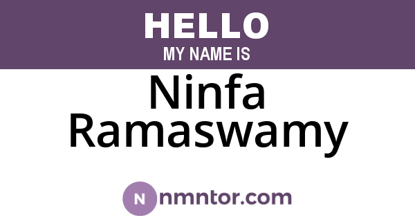 Ninfa Ramaswamy