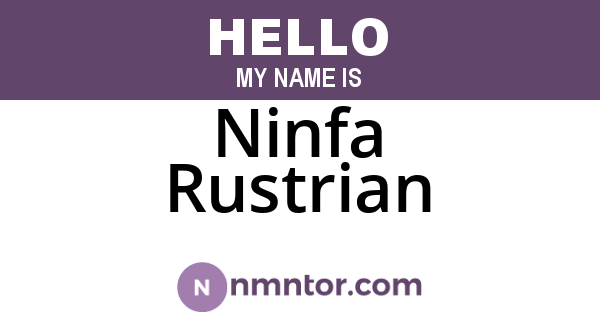 Ninfa Rustrian