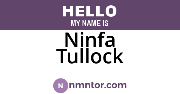 Ninfa Tullock