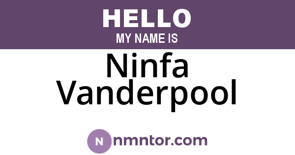 Ninfa Vanderpool