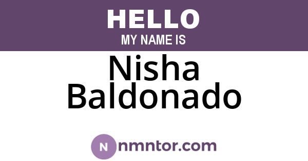 Nisha Baldonado