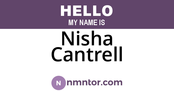 Nisha Cantrell