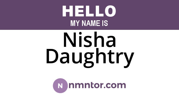 Nisha Daughtry