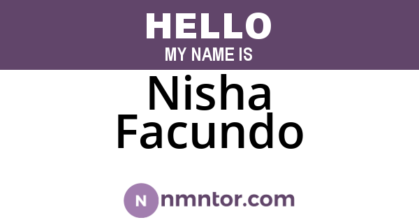 Nisha Facundo