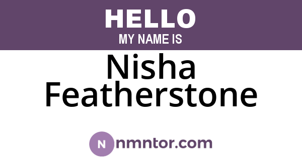 Nisha Featherstone
