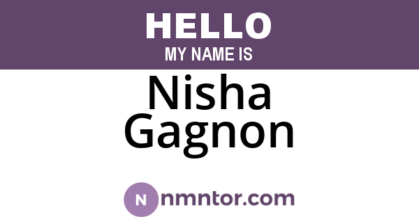 Nisha Gagnon