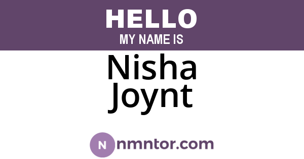 Nisha Joynt