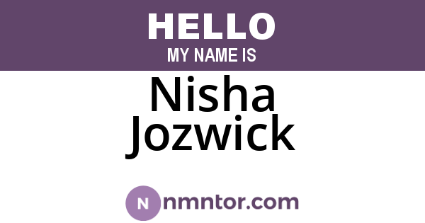 Nisha Jozwick