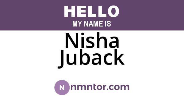 Nisha Juback