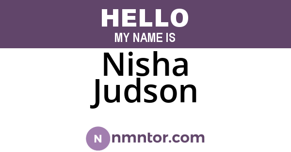 Nisha Judson