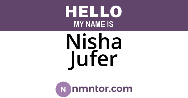 Nisha Jufer