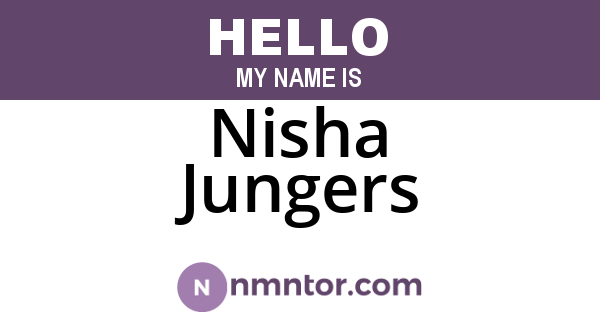 Nisha Jungers