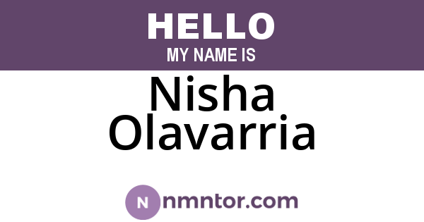 Nisha Olavarria