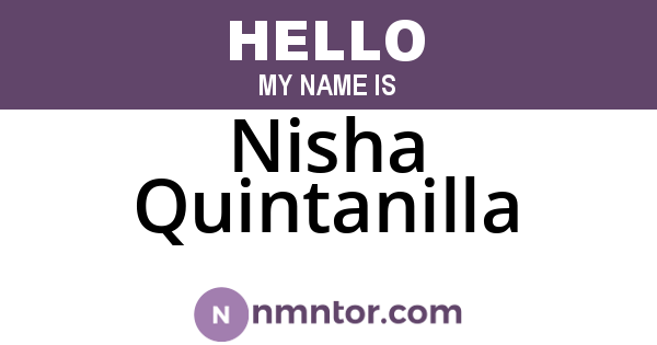 Nisha Quintanilla