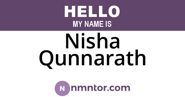 Nisha Qunnarath