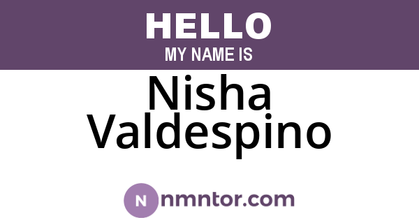 Nisha Valdespino