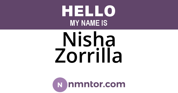 Nisha Zorrilla