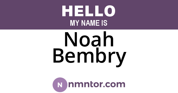 Noah Bembry
