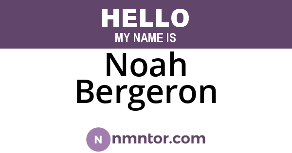 Noah Bergeron