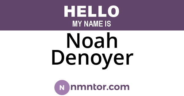 Noah Denoyer