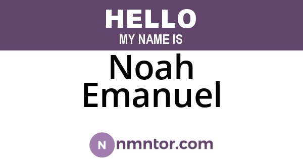Noah Emanuel