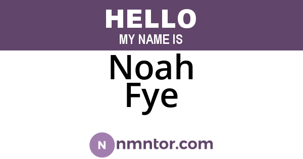 Noah Fye