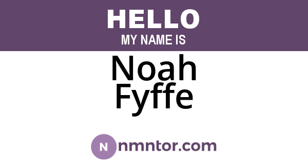 Noah Fyffe