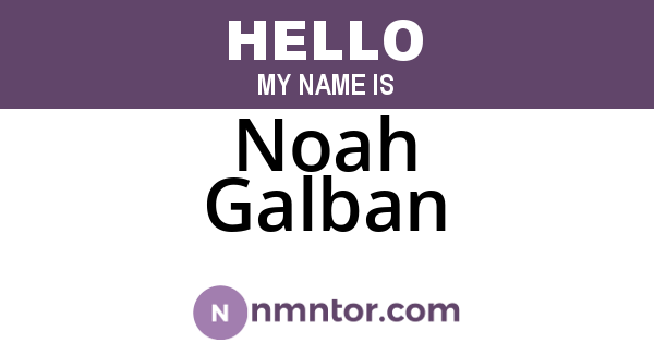 Noah Galban