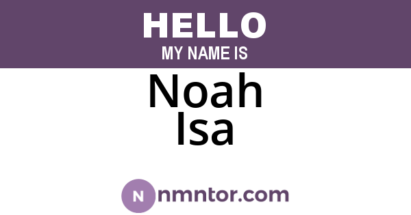 Noah Isa