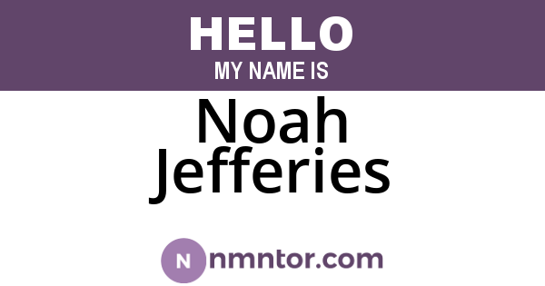 Noah Jefferies