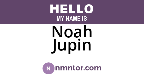 Noah Jupin