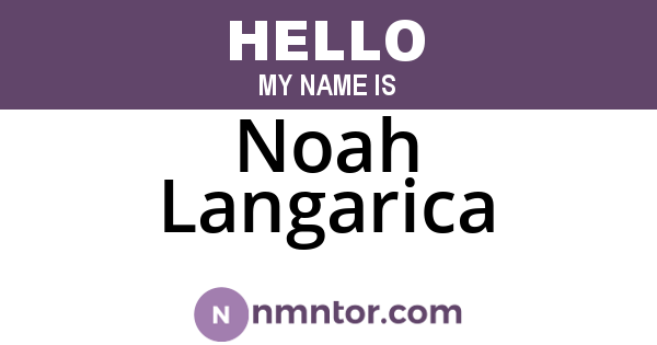 Noah Langarica