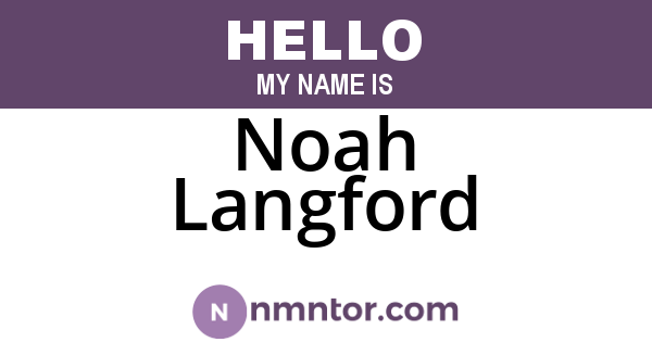 Noah Langford