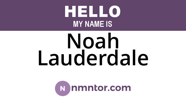 Noah Lauderdale