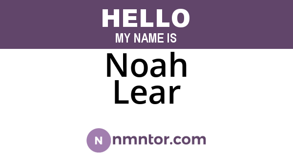Noah Lear