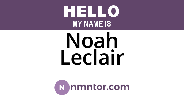Noah Leclair