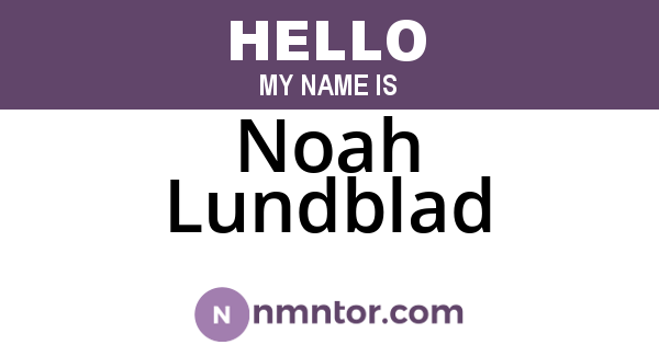 Noah Lundblad