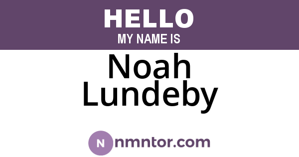 Noah Lundeby