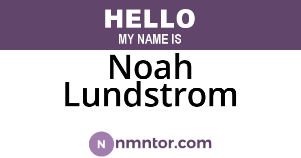 Noah Lundstrom