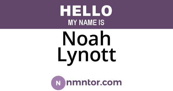 Noah Lynott