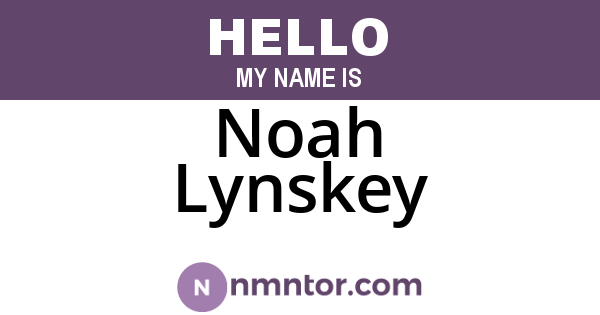 Noah Lynskey