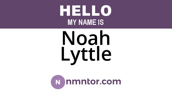 Noah Lyttle
