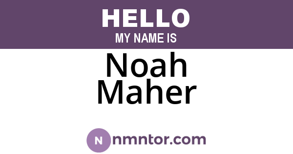 Noah Maher