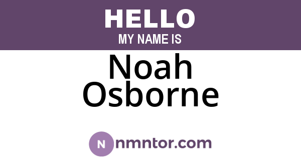 Noah Osborne