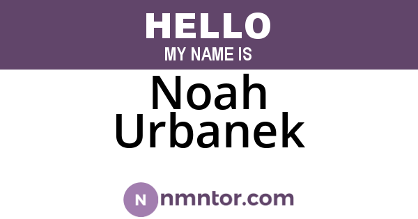 Noah Urbanek