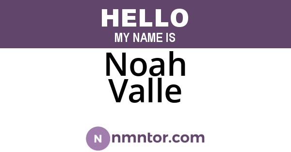 Noah Valle