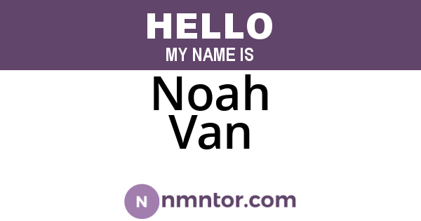 Noah Van