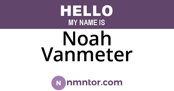 Noah Vanmeter